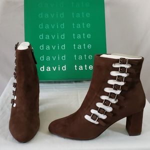 NEW David Tate Brown Suede Bootie